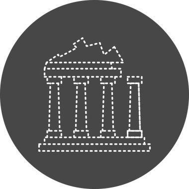 vector illustration of Apollo Temple icon