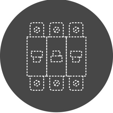 Elektrik Kırıcı Vektör Kabartma Simgesi Tasarımı 