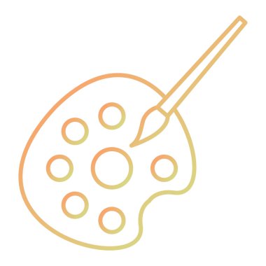 boya fırçası ikonu. düz dizayn biçimi 10