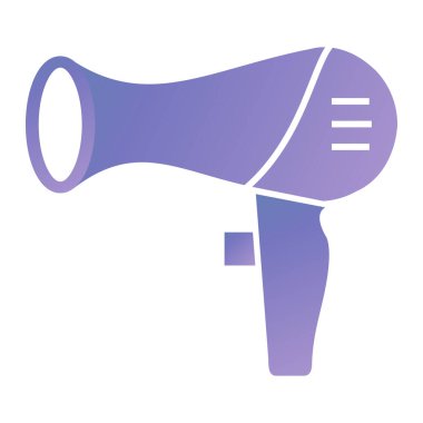 Saç kurutma makinesi ikonu. vektör illüstrasyonu