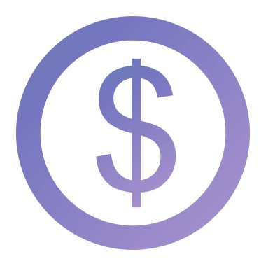 Dolar vektör simgesi modern basit tasarım