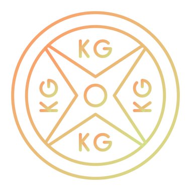 Bir ağırlık simgesinin vektör illüstrasyonu