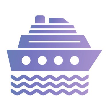 cruise ship icon. simple illustration of yacht boat vector icons for web design