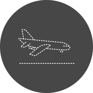 airplane landing icon vector illustration