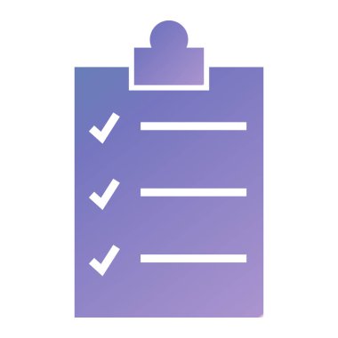 Kontrol listesi. Web simgesi basit illüstrasyon