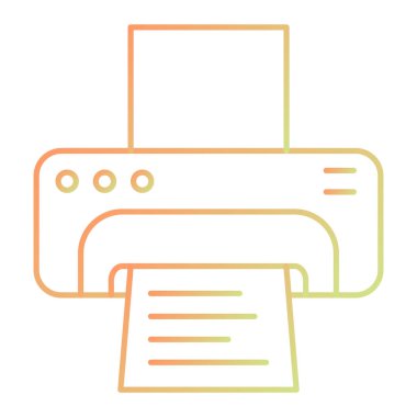 Yazıcı. Web simgesi basit illüstrasyon