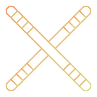 baseball bat icon. outline illustration of ribbon vector icons for web