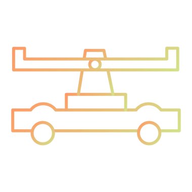 Bir helikopterin çizgi simgesinin vektör çizimi