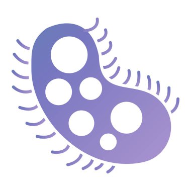 Bakteriler. Web simgesi basit illüstrasyon