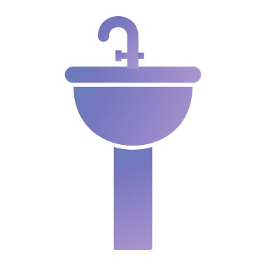 banyo lavabosu ikon vektör çizimi tasarımı