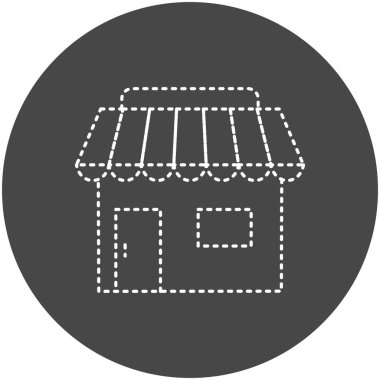 dükkan simgesi vektör illüstrasyonu