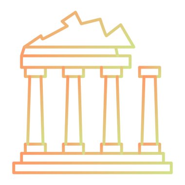 Tapınak simgesinin vektör illüstrasyonu