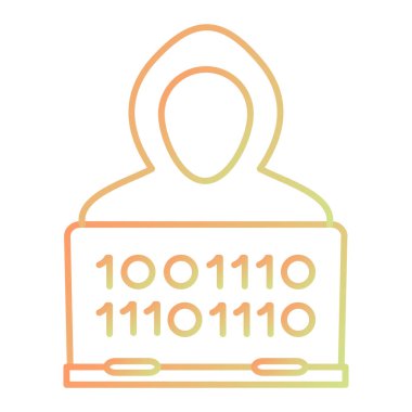 Bir hacker simgesinin vektör çizimi