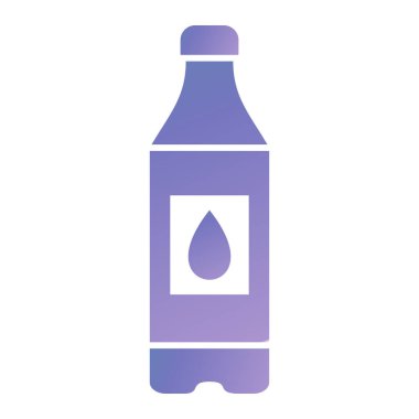 Şişe simgesi. Web için su içeceği vektör simgelerinin basit çizimi