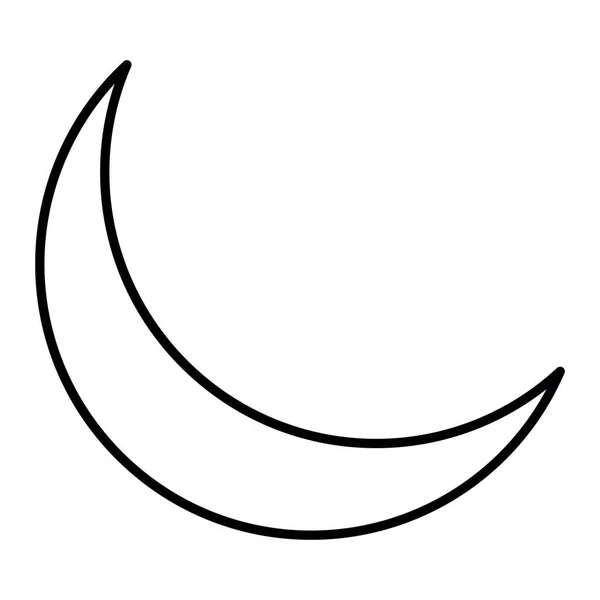 Moon Icon Outline Illustration Web — Vector de stock
