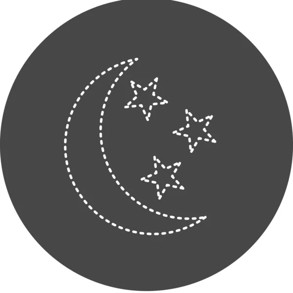 Moon Stars Vector Glyph Icon Design — Stockový vektor