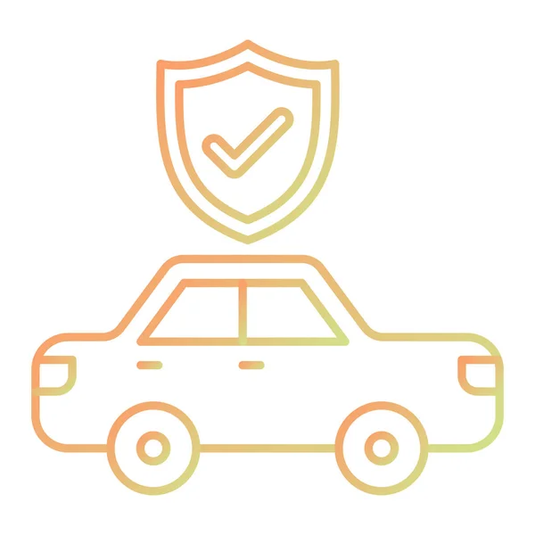 Car Insurance Icon Outline Illustration Taxi Vehicle Vector Icons Web — Stock vektor