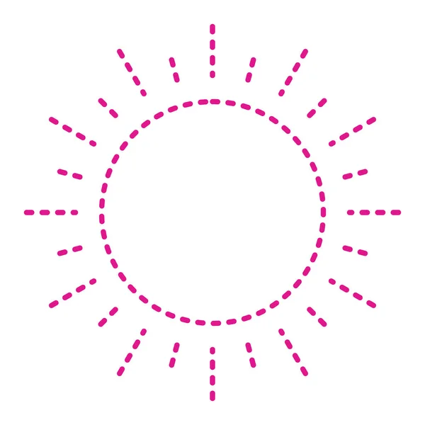 Ikona Slunce Plochý Design Vektorová Ilustrace — Stockový vektor