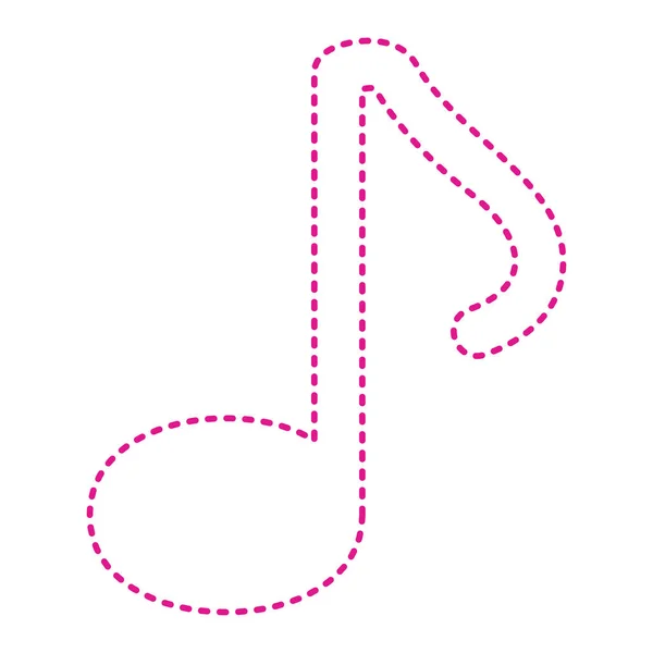Music Note Icon Vector Illustration Graphic Design — Stock Vector