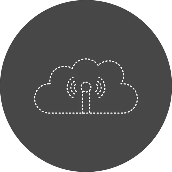 Облачные Технологии Хранения Данных Веб Иконка Простой Дизайн — стоковый вектор