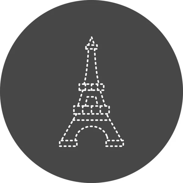 Vectorafbeelding Van Het Icoon Van Eiffeltoren — Stockvector