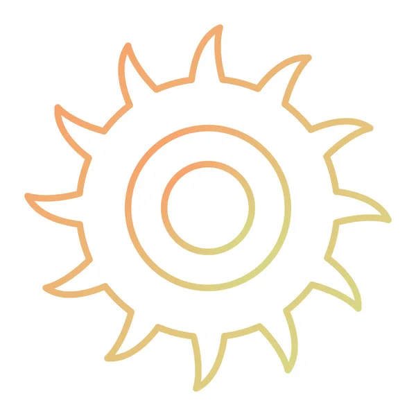 Sol Icono Vector Ilustración — Archivo Imágenes Vectoriales