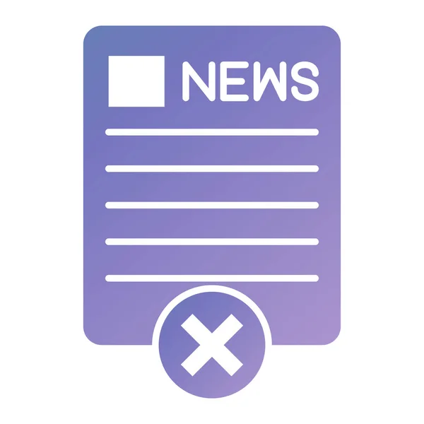 Noticias Icono Web Ilustración Simple — Vector de stock