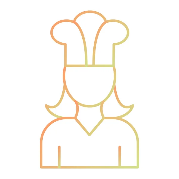 Εικόνα Σεφ Περίγραμμα Ανθρώπους Διανυσματική Απεικόνιση Σύμβολο Μάγειρας — Διανυσματικό Αρχείο