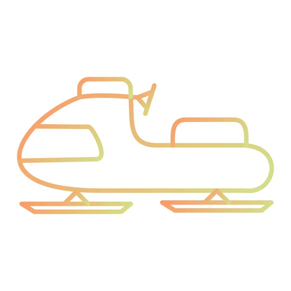 Snowmobile Icon Vector Illustration Simple Design — Stock Vector