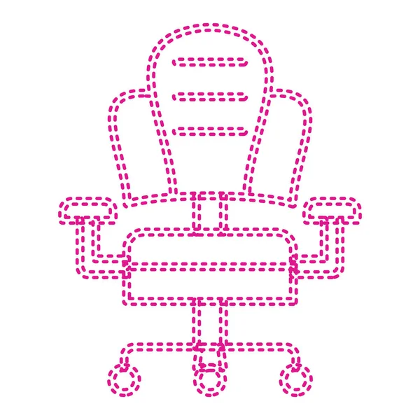 Pictogram Bureaustoel Vectorillustratie — Stockvector