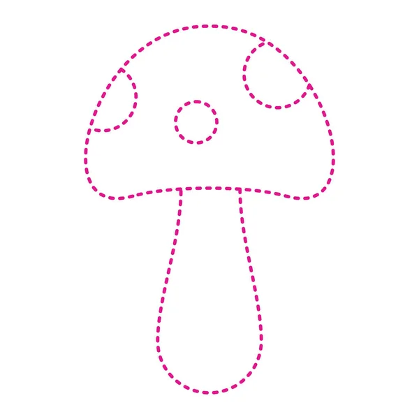 Mushroom Icon Cartoon Fly Vector Sign Isolated Contour Symbol — Stock vektor