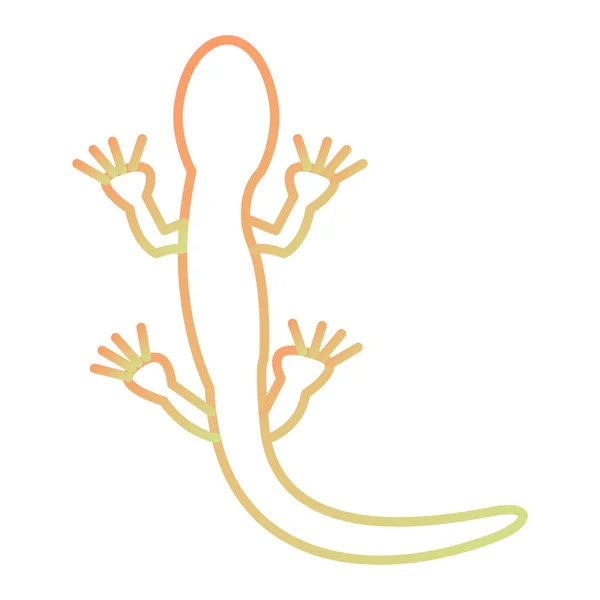 Lizard Hand Drawn Style Vector Illustration — Vetor de Stock