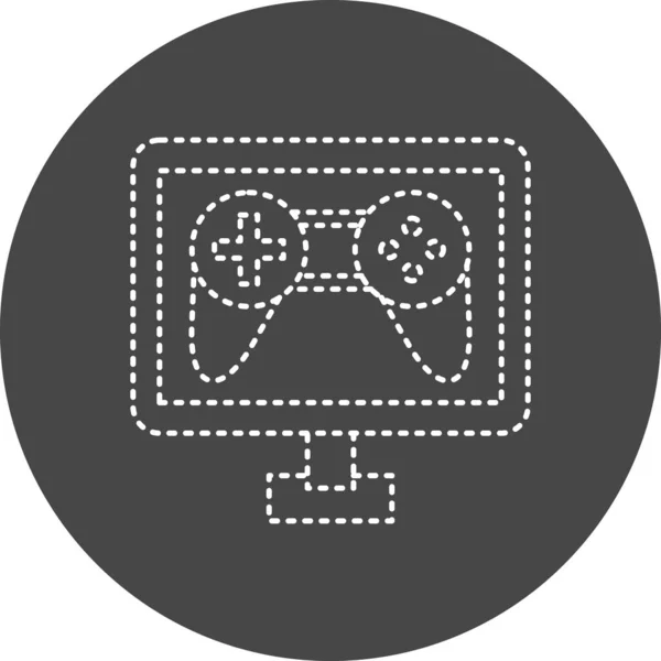 Games Vector Glyph Icon Design — Stok Vektör