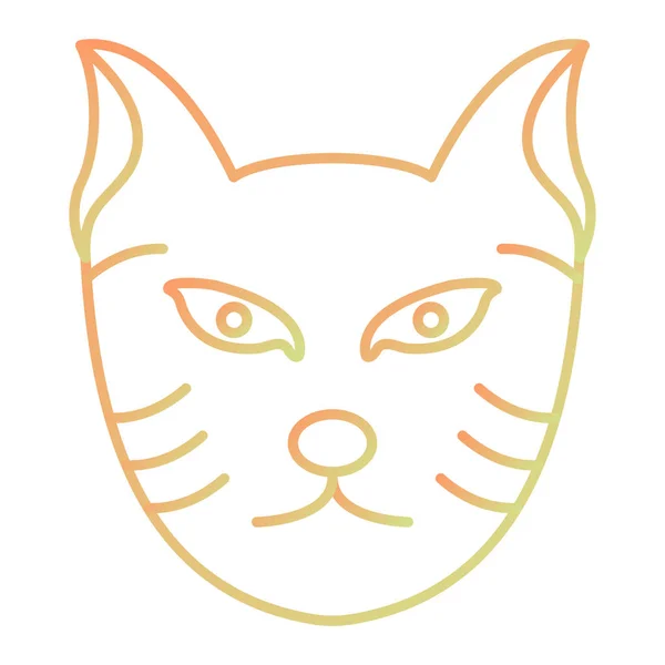 Katzengesicht Symbol Cartoon Illustration Von Niedlichen Kätzchen Vektorsymbolen Für Das — Stockvektor