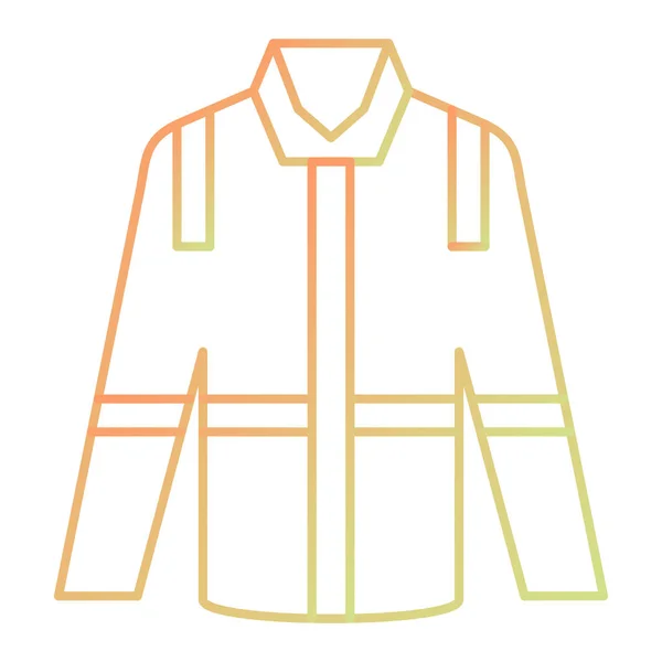 Kabát Ikon Egyszerű Illusztráció Ruhák Vektor Szimbólum Web — Stock Vector