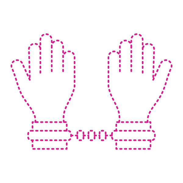 Hand Pink Purple Line Icon Vector Illustration — Wektor stockowy
