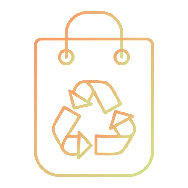 Recycle Bag Recycling Symbol Icon Vector Illustration — Stok Vektör