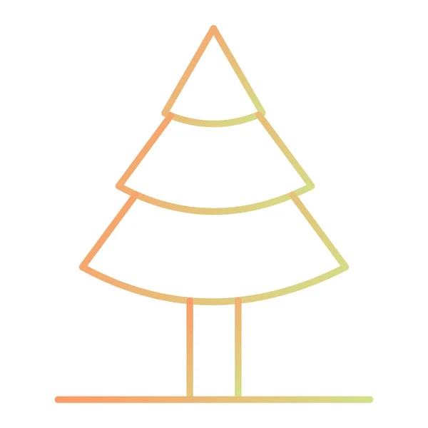 Árvore Natal Ícone Vetor Ilustração — Vetor de Stock
