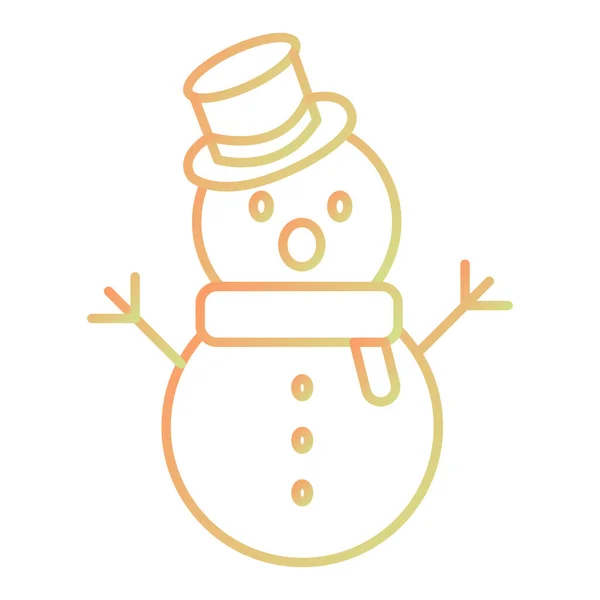 Snowman Christmas Ball Hat Vector Illustration — стоковый вектор