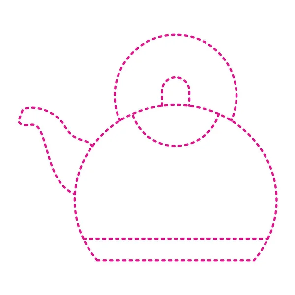 Teapot Kettle Cup Isolated Icon Vector Illustration Design — Vetor de Stock