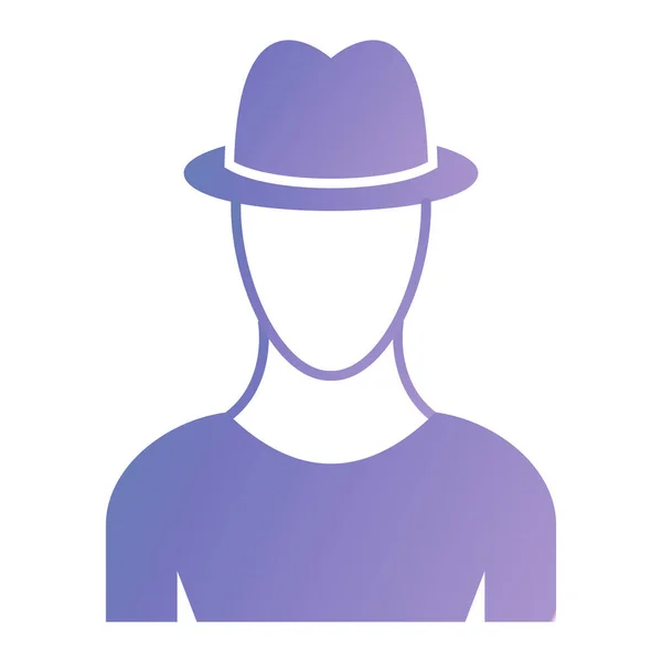 Man Icon Simple Illustration Hat Vector Symbol Design — Stok Vektör