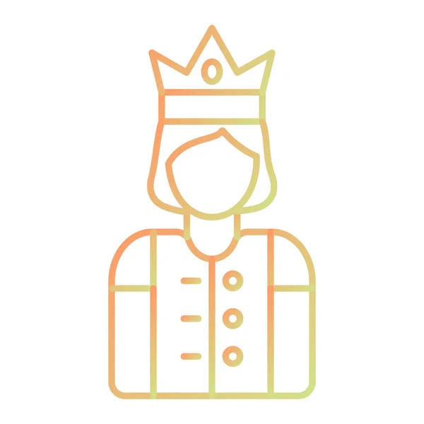 King Icon Vector Isolated White Background —  Vetores de Stock