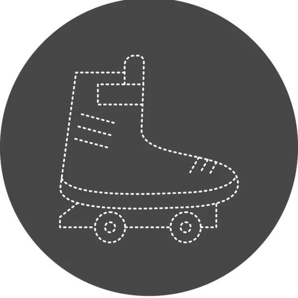 Rolschaatsen Vector Glyph Icoon Ontwerp — Stockvector