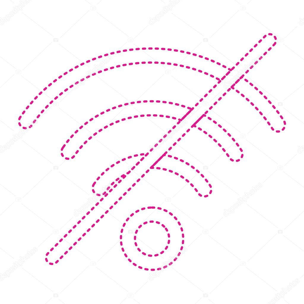 no wifi signal icon. vector illustration