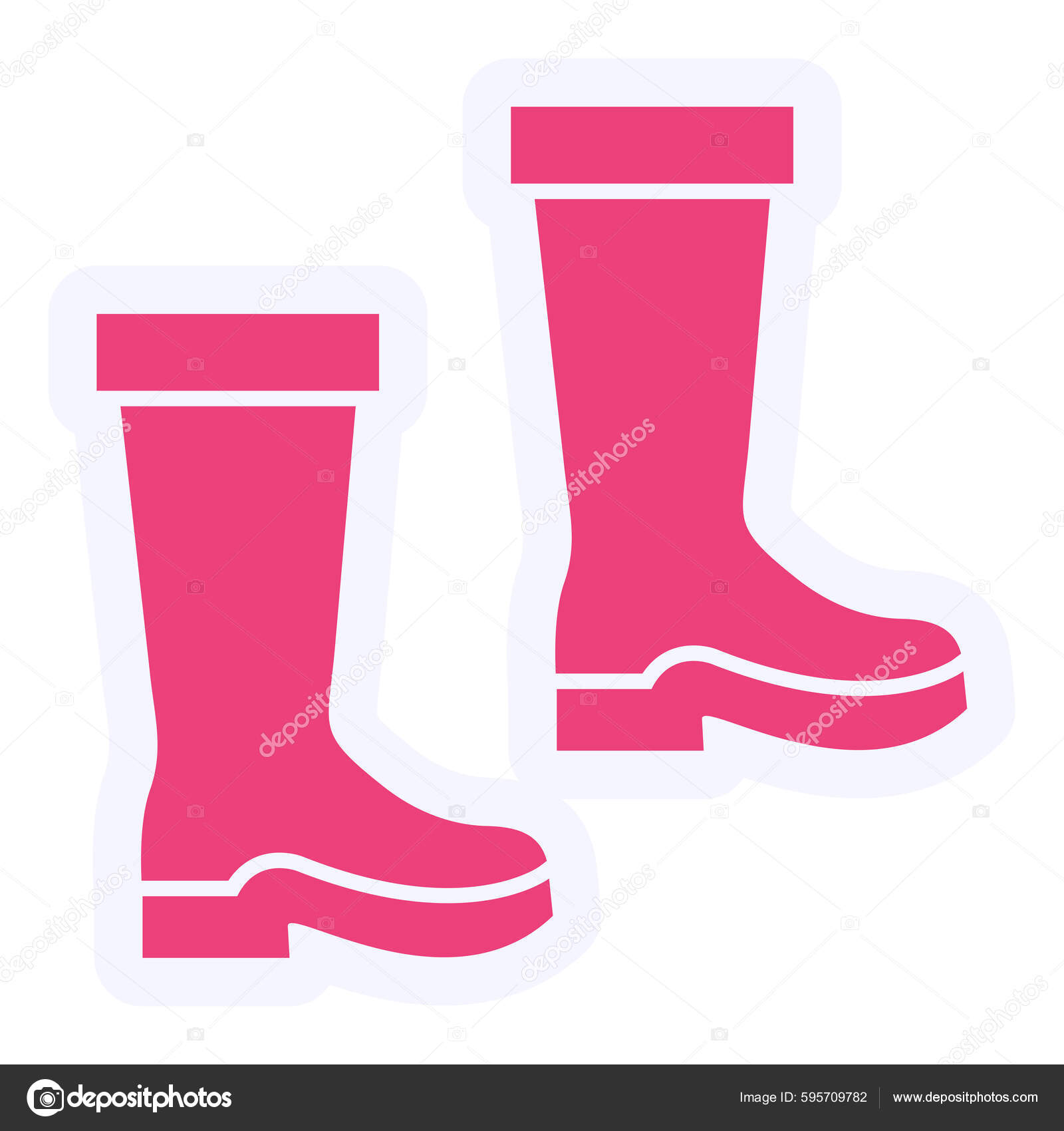 Vector Illustration Fishing Boots Stock Vector by MuhammadAtiq