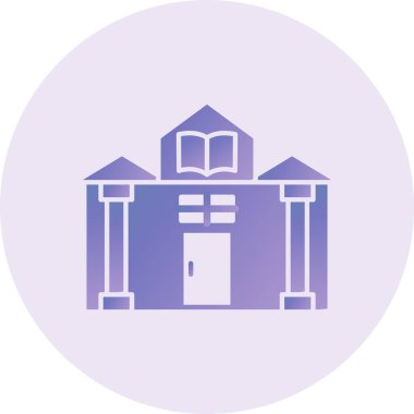 Kütüphane modern simge vektör illüstrasyonu