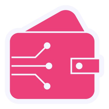 Cüzdan. Web simgesi basit tasarım