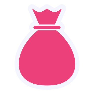 web icon, simple illustration of Money Bag for Coins