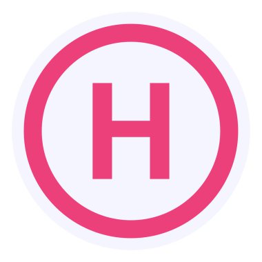 Hastane işaret simgesi, vektör illüstrasyonu