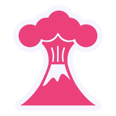 Yanardağ. Web simgesi basit illüstrasyon